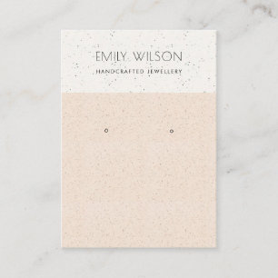 BLUSH PEACH CECAMIC TEXTURE EARRING LOGO VISITEKAARTJE