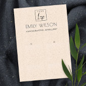 BLUSH PEACH CECAMIC TEXTURE EARRING LOGO VISITEKAARTJE