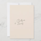 Blush Peach | Chic Minimaal Huwelijk Save the Date (Achterkant)