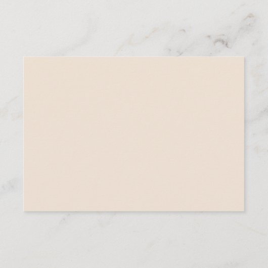 blush peach | Chic minimalistische bruiloft detail Informatiekaartje (Achterkant)