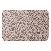 Blush Peach Chocolate Brown Leopard Glitter Badmat (Voorkant)