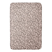 Blush Peach Chocolate Brown Leopard Glitter Badmat (Voorkant Verticaal)