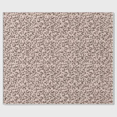 Blush Peach Chocolate Brown Leopard Glitter Cadeaupapier (Vlak)