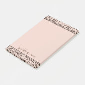 Blush Peach Chocolate Brown Leopard Glitter    Post-it® Notes (Schuin)