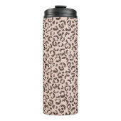 Blush Peach Chocolate Brown Leopard Glitter        Thermosbeker (Voorkant)