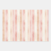 Blush Peach Cream Tulips Flowers Inpakpapier Vel (Voorkant 2)