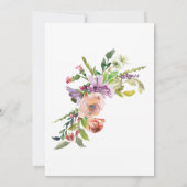 Blush Peach Floral Gold Lijst Christelijk bruiloft Kaart (Achterkant)