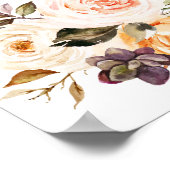 Blush & Peach Floral Guestbook Sign Poster (Hoek)