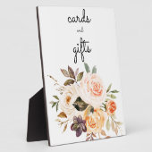 Blush & Peach Floral Kaarten & Gifts Sign Easel 2 Fotoplaat (Zijkant)