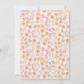 Blush Peach Floral Romantic Vrijgezellenfeest Kaart (Achterkant)