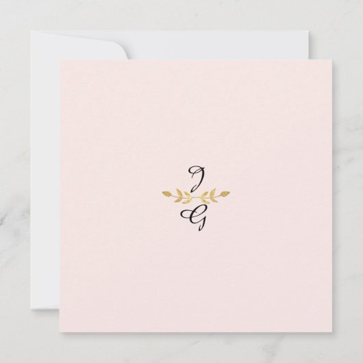 Blush Peach Floral Rustic White Wood Leaf Foliage Kaart (Achterkant)