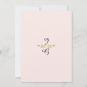 Blush Peach Floral Twinkle Foliage Forest Green Kaart (Achterkant)