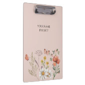 Blush Peach Floral Wildflower Klembord (Rechts)