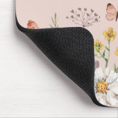 Blush Peach Floral Wildflower Muismat (Hoek)