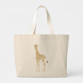 Blush Peach Giraffe Grote Tote Bag (Achterkant)