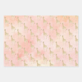Blush Peach Giraffe Inpakpapier Vel (Voorkant)