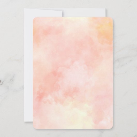 Blush Peach Giraffe Kaart (Achterkant)