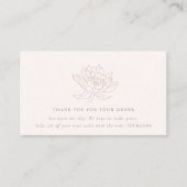 BLUSH PEACH LOTUS FLORA LOGO TOONT DANK U VISITEKAARTJE (Voorkant)