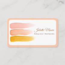 Blush Peach Make-up Artist Visitekaartje