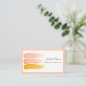 Blush Peach Make-up Artist Visitekaartje (Staand voorkant)