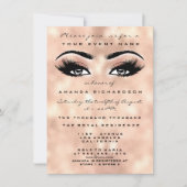 Blush Peach Makeup Glitter Eyes 16th Bridal Damask Kaart (Voorkant)