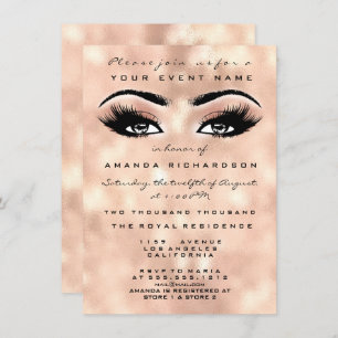 Blush Peach Makeup Glitter Eyes 16th Bridal Damask Kaart