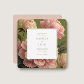 blush peach | Olijfgroen & Roos bruiloft Kaart