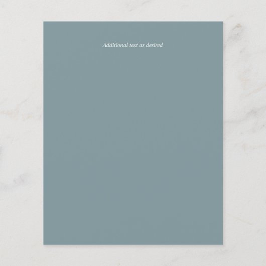 Blush Peach PEONIES Blue Wedding Invite Reception (Achterkant)