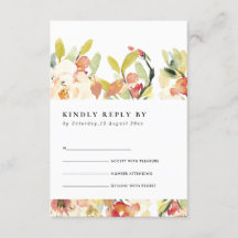 BLUSH PEACH PINK WATERVERF FLORAL WEDDING RSVP