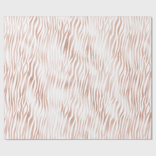 Blush Peach Pink Zebra print Cadeaupapier (Vlak)