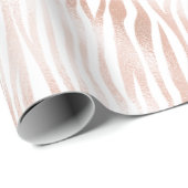 Blush Peach Pink Zebra print Cadeaupapier (Rol Hoek)