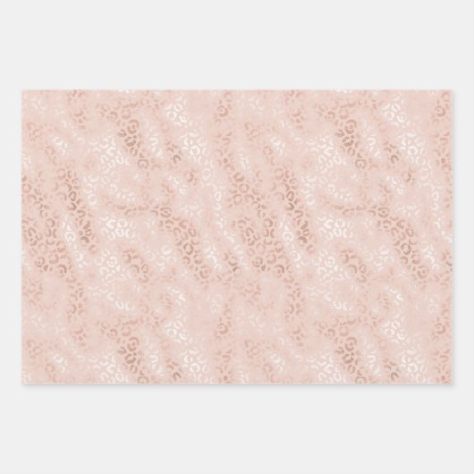 Blush Peach Pink Zebra print Inpakpapier Vel (Voorkant)