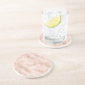 Blush Peach Pink Zebra print Zandsteen Onderzetter (Zijkant)