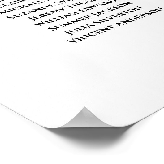 Blush Peach Roos 12 Table Wedding Seating Chart Poster (Hoek)