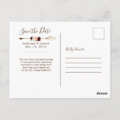 Blush & Peach Roos Dreamweaver Boho Save the Date Briefkaart (Achterkant)