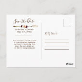 Blush & Peach Roos Dreamweaver Boho Save the Date Briefkaart (Achterkant)