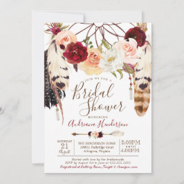 Blush & Peach Roos Dreamweaver Boho Vrijgezellenfe Kaart