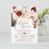 Blush & Peach Roos Dreamweaver Boho Vrijgezellenfe Kaart (Staand voorkant)