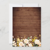 Blush Peach Roos Lantern Rustic Wood Weddenschap Save The Date (Achterkant)