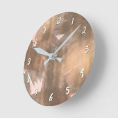 Blush Peach roze koper Bronze Modern Metallic Ronde Klok (Hoek)