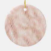Blush Peach Roze Zebra print Glitter XOXO Keramisch Ornament (Achterkant)