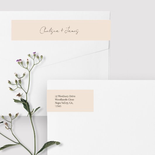 blush peach | Script Welcome Wedding Address
