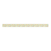 Blush Peach Spring Floral Meadow Grosgrain Lint (Voorkant)