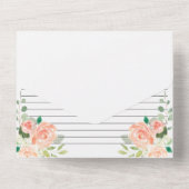 Blush Peach Spring Floral Vrijgezellenfeest and Re All In One Uitnodiging (Achterkant)