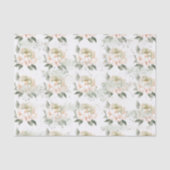 Blush Peachy Peonies Gespikkeld Tissue Papier (Voorkant)