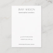 Blush Pearl Leather Texture Hair Clip Logo Display Visitekaartje (Achterkant)