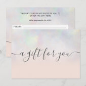 Blush pearl nacre ombre gift certificate (Voorkant / Achterkant)