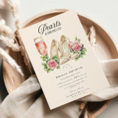 Blush Pearls and Prosecco Bridal Shower Kaart