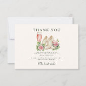 Blush Pearls en Prosecco Vrijgezellenfeest Bedankkaart (Voorkant)