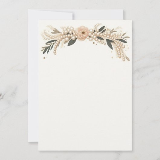 Blush Pearls en Prosecco Vrijgezellenfeest Kaart (Achterkant)